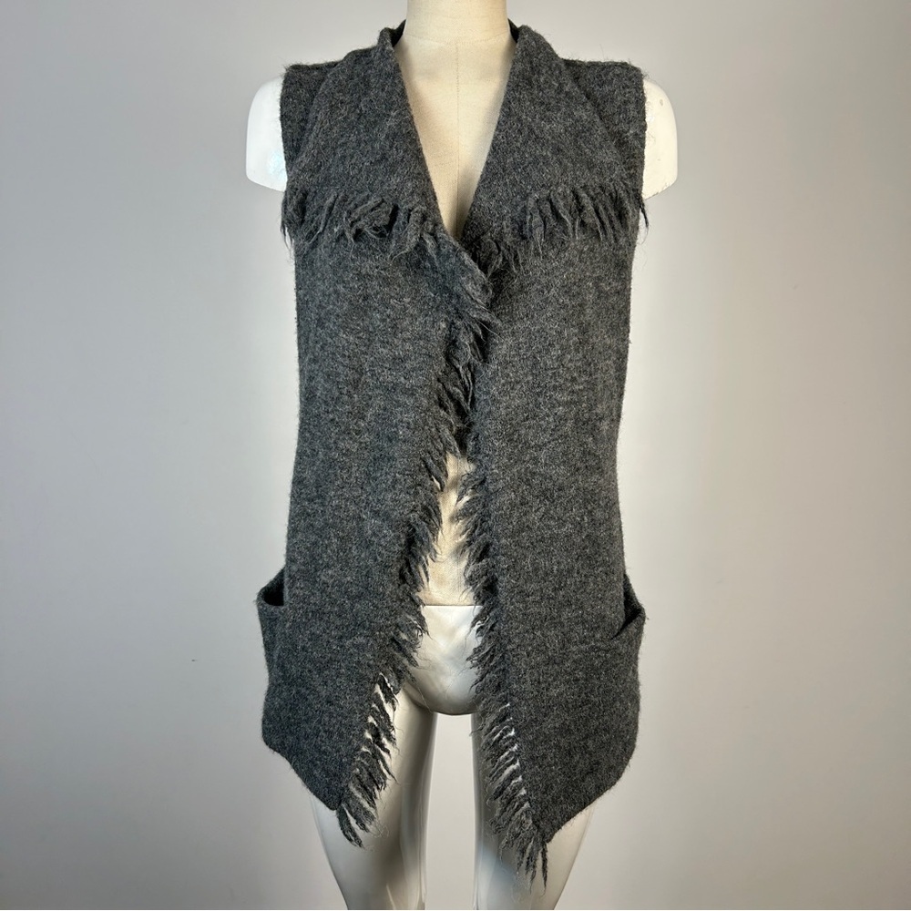 Gray Fringe Women's Sweater Vest